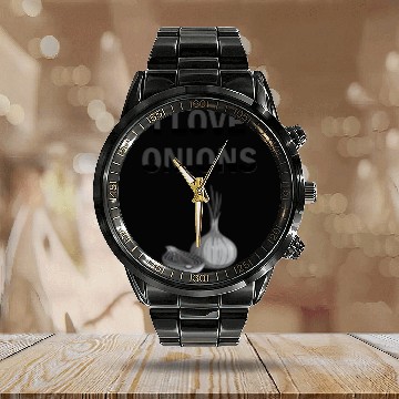 Discover I Love Onions, For Onion and Vegetable Lovers Calendar Steel Band Watch
