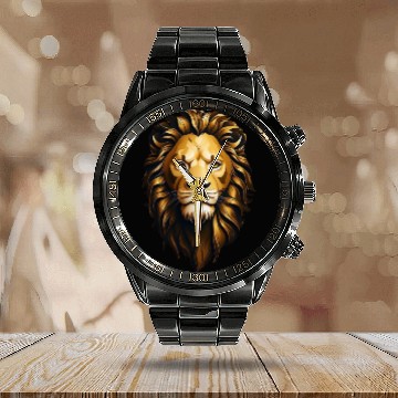 Discover Lion King Of The Jungle Calendar Steel Band Watch