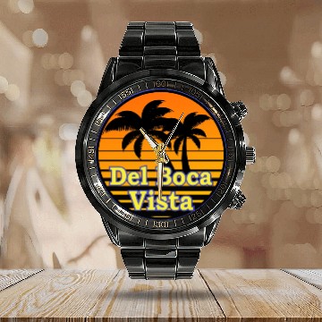 Discover Del Boca Vista Calendar Steel Band Watch