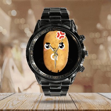 Discover Grumpy QUARTY Calendar Steel Band Watch