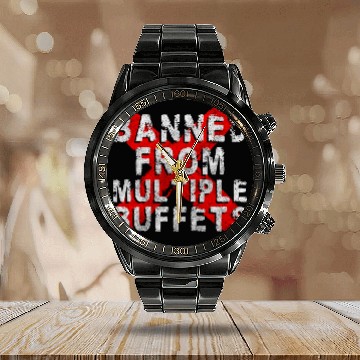 Discover Food Connoisseur Hotel Glutton Calendar Steel Band Watch