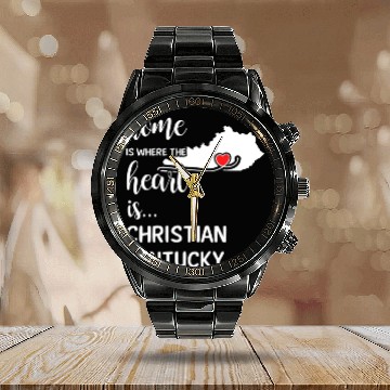Discover Christian County Kentucky Is Where My Heart Is Calendar Steel Band Watch
