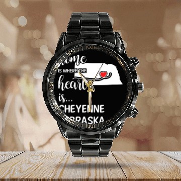 Discover Cheyenne County Nebraska Is Where My Heart Is Gift Calendar Steel Band Watch