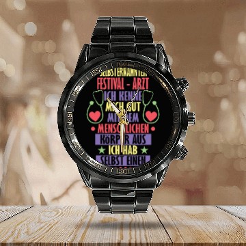 Discover Festival doctor ambiguous irony saying Calendar Steel Band Watch