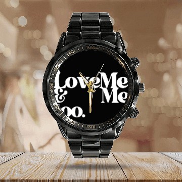 Discover I love me and me too4 Calendar Steel Band Watch