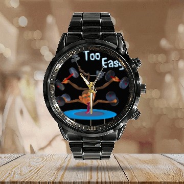 Discover Funny Monkey Gym Wear Calendar Steel Band Watch Motivational