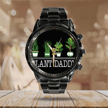Discover Plants Lover Dad Gardener Calendar Steel Band Watch