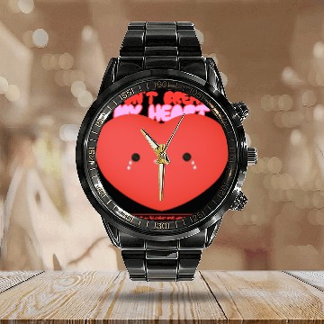 Discover Don't Break My Heart Valentines Calendar Steel Band Watch