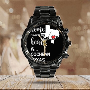 Discover Cochran County Texas Is Where My Heart Is Gift Calendar Steel Band Watch