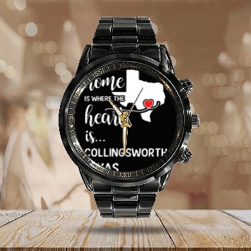 Discover Collingsworth County Texas Is Where My Heart Is Calendar Steel Band Watch