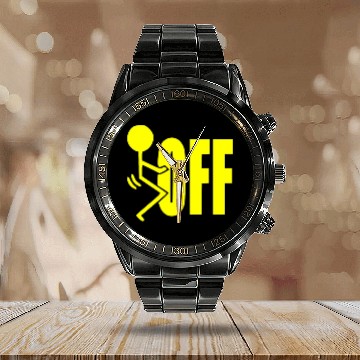Discover F Off ©WhiteTigerLLC.Com LIKE US ON FACEBOOK Calendar Steel Band Watch