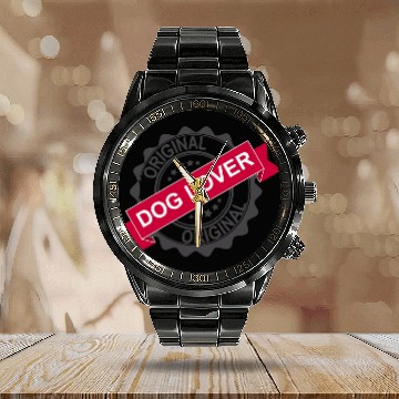 Discover Original Dog lover Seal Calendar Steel Band Watch