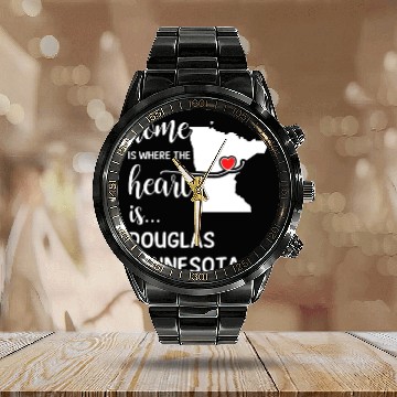 Discover Douglas County Minnesota Is Where My Heart Is Gift Calendar Steel Band Watch