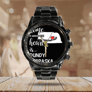 Discover Dundy County Nebraska Is Where My Heart Is Gift Calendar Steel Band Watch
