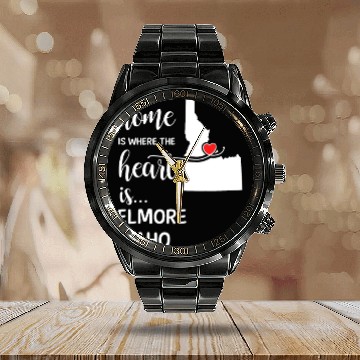 Discover Elmore County Idaho Is Where My Heart Is Cool Gift Calendar Steel Band Watch