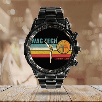 Discover HVAC Technician Limited Edition Funny HVAC Mechani Calendar Steel Band Watch