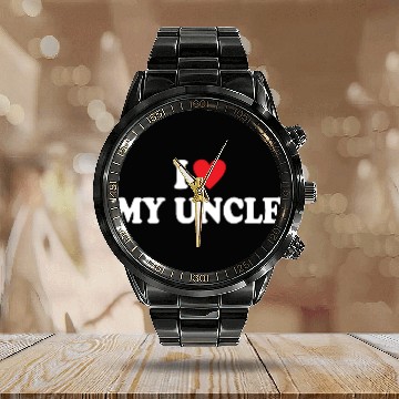 Discover I Love My Uncle Calendar Steel Band Watch
