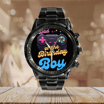 Discover Dad of the Birthday Boy Calendar Steel Band Watch