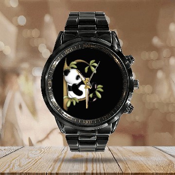 Discover The Baby Panda Calendar Steel Band Watch