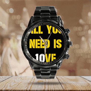 Discover All You Need is Love Packers Calendar Steel Band Watch