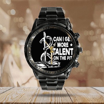Discover Funny Horseshoe Pitching Calendar Steel Band Watch