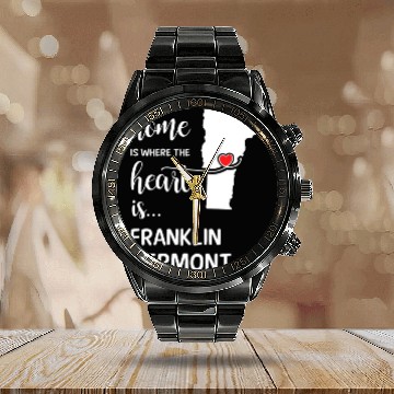 Discover Franklin County Vermont Is Where My Heart Is Gift Calendar Steel Band Watch