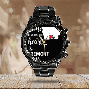 Discover Fremont County Iowa Is Where My Heart Is Gift Calendar Steel Band Watch