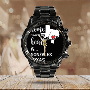 Discover Gonzales County Texas Is Where My Heart Is Gift Calendar Steel Band Watch