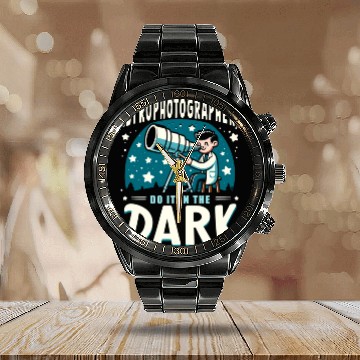 Discover Astrophotography Astronomy Space Camera Star Watch Calendar Steel Band Watch