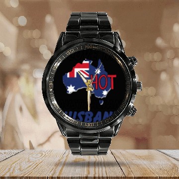 Discover I Love My Hot Australian Husband Wife Calendar Steel Band Watch