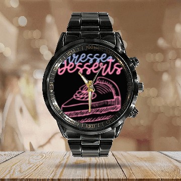 Discover Not Stressed but Desserts: Mental Health Calendar Steel Band Watch