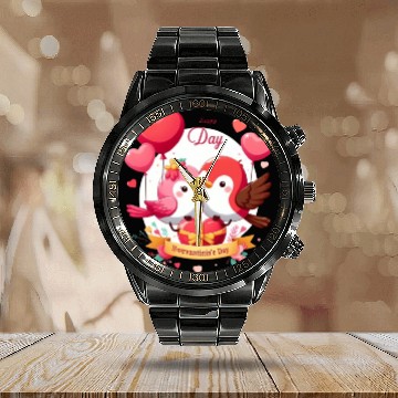 Discover Valentine Day Simpl Calendar Steel Band Watch