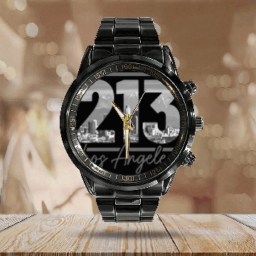 Discover Los Angeles California LA Gift Calendar Steel Band Watch