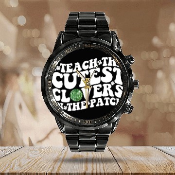 Discover I Teach The Cutest Clovers In The Patch Disco Ball Calendar Steel Band Watch
