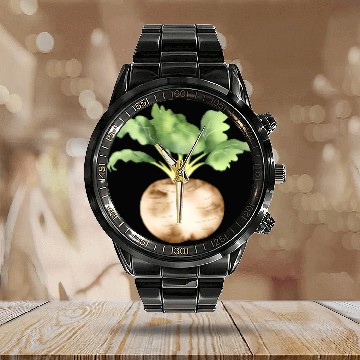 Discover Fresh Turnip Calendar Steel Band Watch