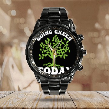 Discover Going Green Today St. Patrick's Day Calendar Steel Band Watch