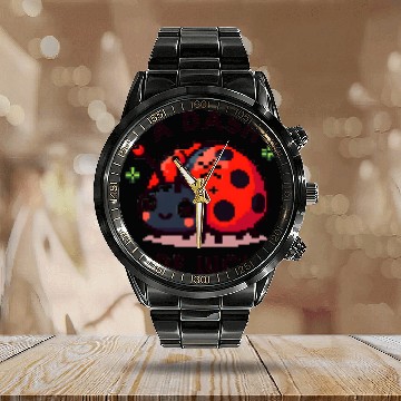 Discover Ladybug: A dash of luck Calendar Steel Band Watch