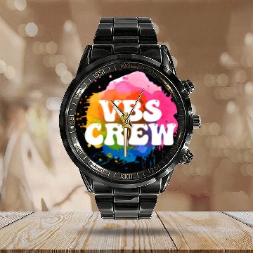 Discover VBS Colorful Bible Vacation School Love Calendar Steel Band Watch