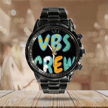 Discover VBS Colorful Bible Vacation School Love Calendar Steel Band Watch