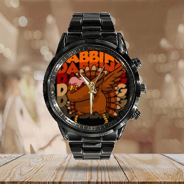 Discover Dabbing Turkey Calendar Steel Band Watch Thanksgiving
