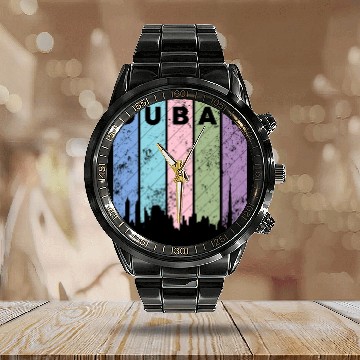 Discover Dubai Love City Calendar Steel Band Watch