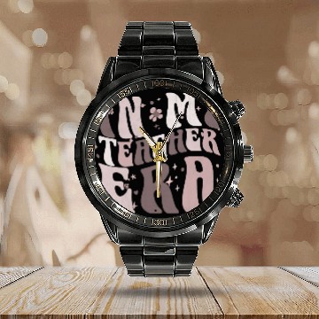Discover In My Teacher Era Calendar Steel Band Watch
