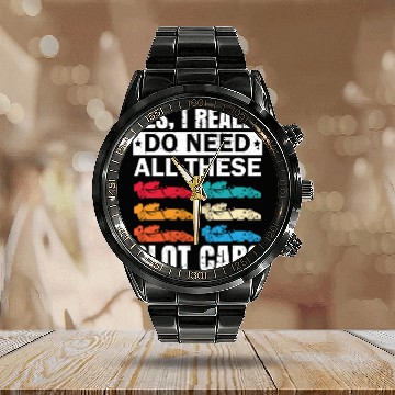 Discover Slot Car Racing Toy RC Car Collector Calendar Steel Band Watch