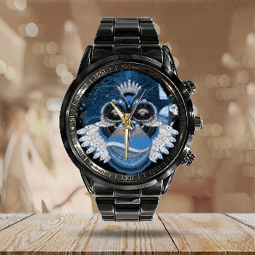 Discover Monkey Mandala Art Calendar Steel Band Watch