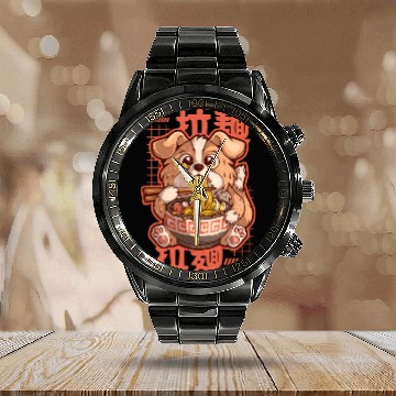 Discover Ramen Japanese Food Calendar Steel Band Watch