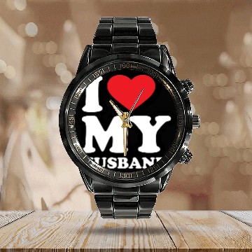 Discover I love my husband Calendar Steel Band Watch