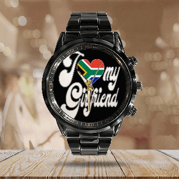 Discover uploadedI Love My South African Girlfriend Calendar Steel Band Watch