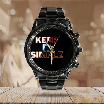 Discover Minimalist Mastery: Keep It Simple Apparel Calendar Steel Band Watch