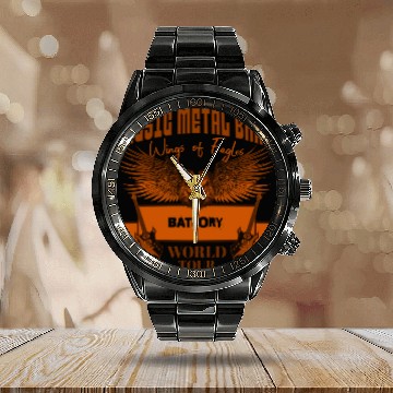 Discover wings of eagles world tour BATHORY Calendar Steel Band Watch