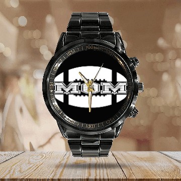 Discover Ball White Football Mom Passion Is Gift Cool Calendar Steel Band Watch